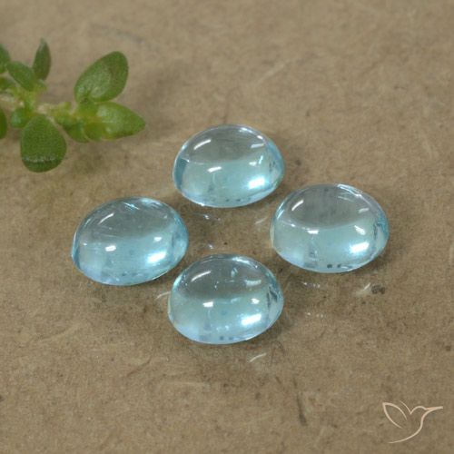 1.50ctw Natural Light Blue Apatite, Oval, Transparent