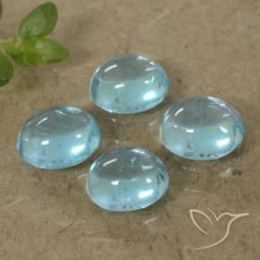 1.50 ctw Blue Apatite Stones, Natural Apatite in Oval Cabochon Shape for Sale