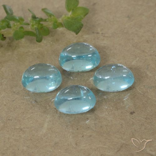 1.59ctw Natural Light Greenish Blue Apatite, Oval, Transparent