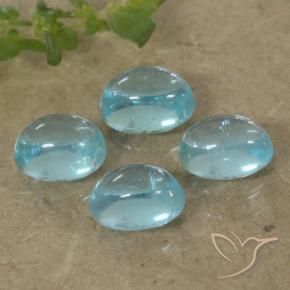 1.59 ctw Blue Apatite Stones, Natural Apatite in Oval Cabochon Shape for Sale