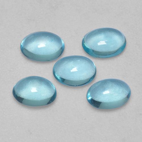 1.9 ct Blue Green Apatite, 5.4 x 3.9 mm Oval Cut From Madagascar, Photo A