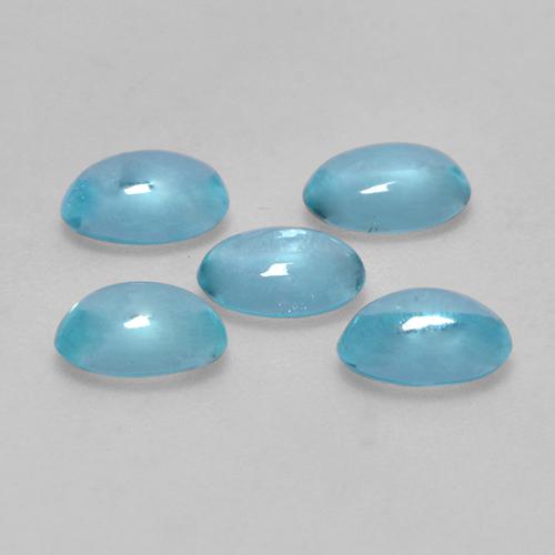 Apatite Gemstones in 5.4 x 3.9 mm Size for Sale, Apatite Stones in Light Blue Green Color