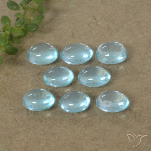 2.08ctw Natural Light Blue Apatite, Oval, Transparent