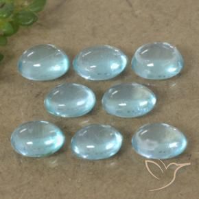 2.08 ctw Blue Apatite Stones, Natural Apatite in Oval Cabochon Shape for Sale