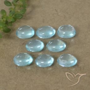 Apatite Gemstones in 4.6 x 3.9 mm Size for Sale, Apatite Stones in Light Blue Color