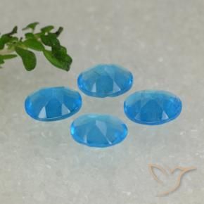 Apatite Gemstones in 5 x 4 mm (calibrated) Size for Sale, Apatite Stones in Medium Blue Color