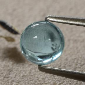 0.86 ct Turquoise Apatite Stone, Natural Apatite in Round Cabochon Shape for Sale