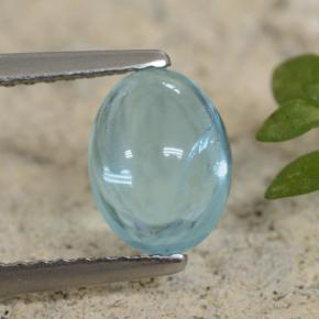 Pale Blue Green Apatite Gem - 1.6ct Oval Cabochon (ID: 473270)