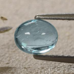 0.94 ct Blue Apatite Stone, Natural Apatite in Oval Cabochon Shape for Sale