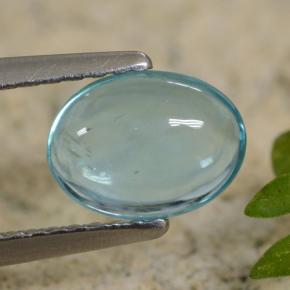 1.07 ct Blue Apatite Stone, Natural Apatite in Oval Cabochon Shape for Sale