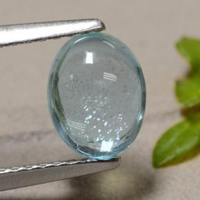Baby blau Apatit Edelstein - 1.5ct Oval Cabochon (ID: 473280)