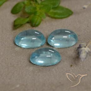 Apatite Gemstones in 6 x 4 mm (calibrated) Size for Sale, Apatite Stones in Baby Blue Color