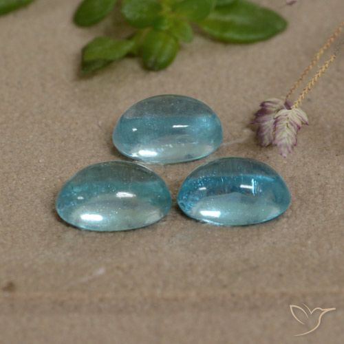 1.75 ct Blue Apatite, 5.9 x 4 mm Oval Cut From Madagascar, Photo A