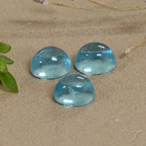 1.78ctw Natural Medium Blue Apatite, Oval, Transparent