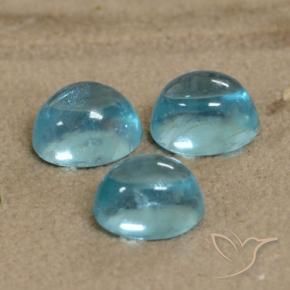 1.78 ctw Blue Apatite Stones, Natural Apatite in Oval Cabochon Shape for Sale