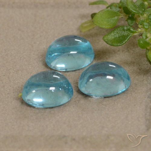 2.18 ct Blue Apatite, 5.8 x 4.7 mm Oval Cut From Madagascar, Photo A
