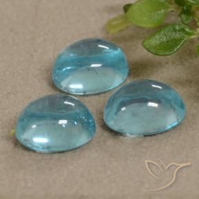 2.18 ctw Blue Apatite Stones, Natural Apatite in Oval Cabochon Shape for Sale
