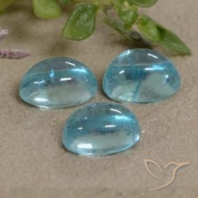 1.79 ctw Blue Apatite Stones, Natural Apatite in Oval Cabochon Shape for Sale