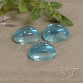 Apatite Gemstones in 5.6 x 4 mm Size for Sale, Apatite Stones in Light Greenish Blue Color