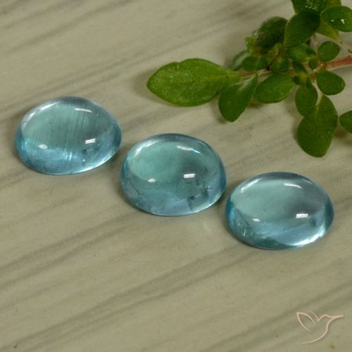 1.82ctw Natural Light Blue Apatite, Oval, Transparent