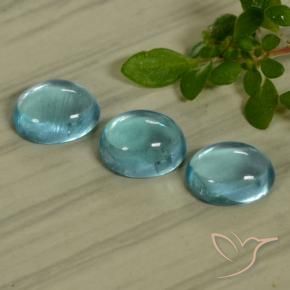 Apatite Gemstones in 5.7 x 4.8 mm Size for Sale, Apatite Stones in Light Blue Color