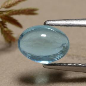 0.92 ct Blue Apatite Stone, Natural Apatite in Oval Cabochon Shape for Sale