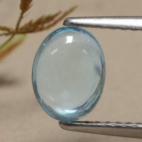 Baby blau Apatit Edelstein - 1.1ct Oval Cabochon (ID: 473450)
