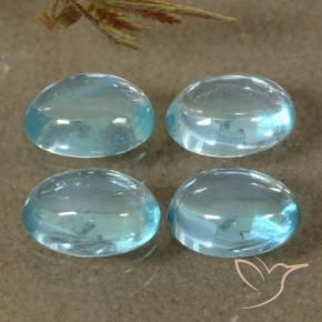 1.91 ctw Blue Apatite Stones, Natural Apatite in Oval Cabochon Shape for Sale