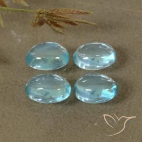 Apatite Gemstones in 6 x 4 mm (calibrated) Size for Sale, Apatite Stones in Light Blue Color