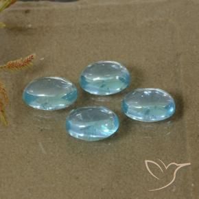Apatite Gemstones in 6 x 4 mm (calibrated) Size for Sale, Apatite Stones in Light Greenish Blue Color