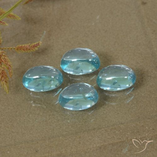 2.07ctw Natural Light Blue Apatite, Oval, Transparent