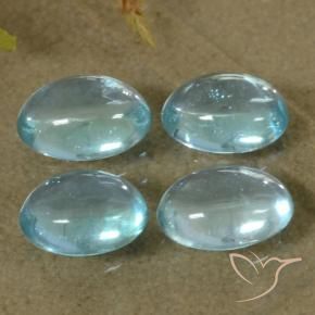 1.93 ctw Blue Apatite Stones, Natural Apatite in Oval Cabochon Shape for Sale
