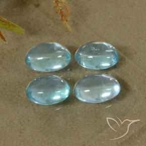 Apatite Gemstones in 5.6 x 4.2 mm Size for Sale, Apatite Stones in Light Blue Color