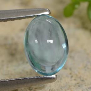 Light Teal Apatite Gem - 0.8ct Oval Cabochon (ID: 473654)