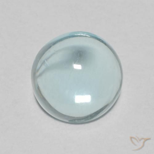 0.69ct Natural Light Blue-Green Apatite, Round, Transparent