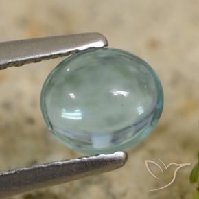 0.66 ct Turquoise Apatite Stone, Natural Apatite in Oval Cabochon Shape for Sale