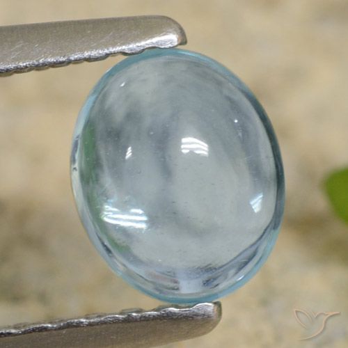 0.66ct Natural Light Teal Apatite, Oval, Transparent