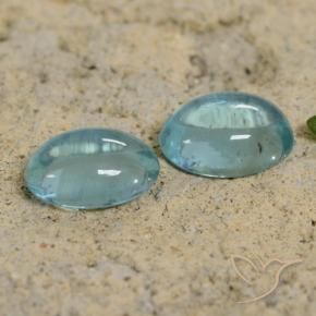 1.70 ctw Turquoise Apatite Stones, Natural Apatite in Oval Cabochon Shape for Sale