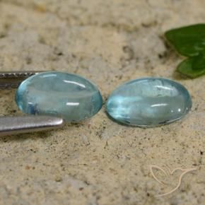 Apatite Gemstones in 7 x 5 mm (calibrated) Size for Sale, Apatite Stones in Pale Blue Green Color