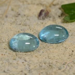 1.16 ctw Turquoise Apatite Stones, Natural Apatite in Oval Cabochon Shape for Sale