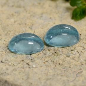 1.08 ctw Turquoise Apatite Stones, Natural Apatite in Oval Cabochon Shape for Sale