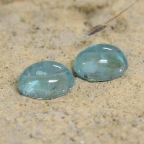 1.31 ctw Blue Apatite Stones, Natural Apatite in Oval Cabochon Shape for Sale