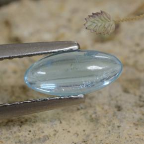 0.75 ct Turquoise Apatite Stone, Natural Apatite in Marquise Cabochon Shape for Sale