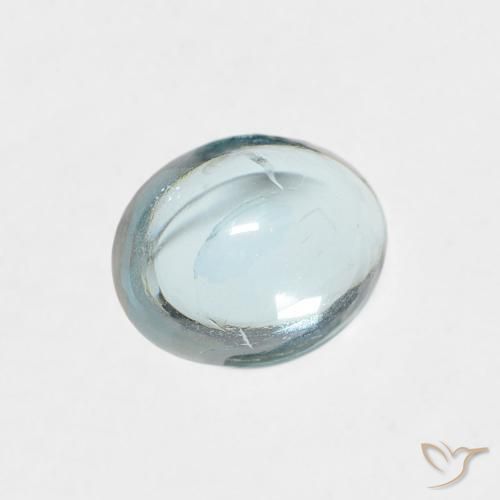 0.74 ct Turquoise Apatite Stone, Natural Apatite in Oval Cabochon Shape for Sale