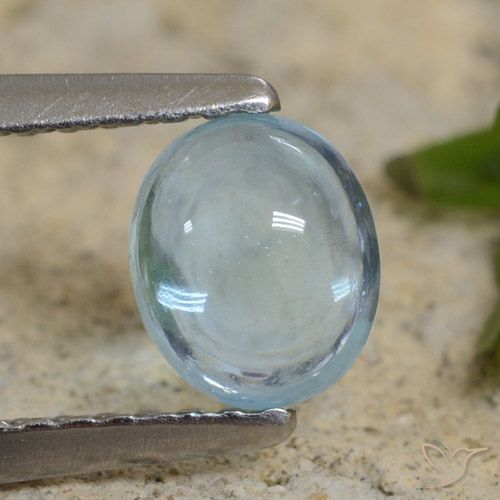 0.74ct Natural Light Teal Apatite, Oval, Transparent