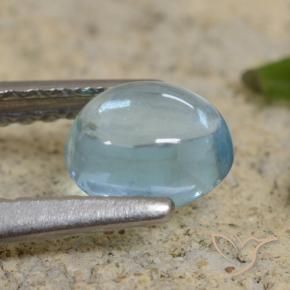 Apatite Gemstone in 5.9 x 5 mm Size for Sale, Apatite Stone in Light Teal Color
