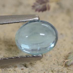 0.71 ct Turquoise Apatite Stone, Natural Apatite in Oval Cabochon Shape for Sale