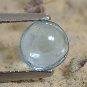 Светло-сине-зеленый Апатиты Камень - 0.7ct Круглый Кабошон (ID: 473901)