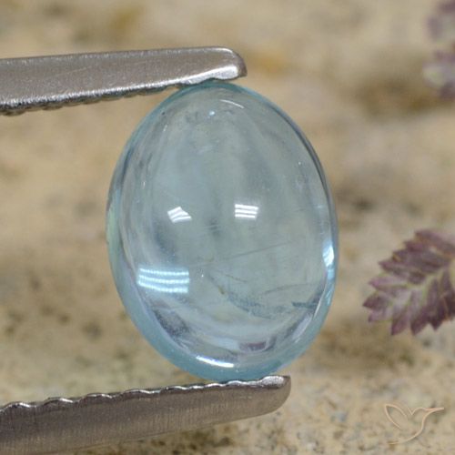 0.84ct Natural Light Blue-Green Apatite, Oval, Transparent, Photo A