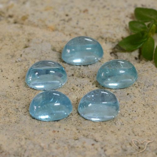 2.13 ct Blue Green Apatite, 4.8 x 3.9 mm Oval Cut From Madagascar, Photo A